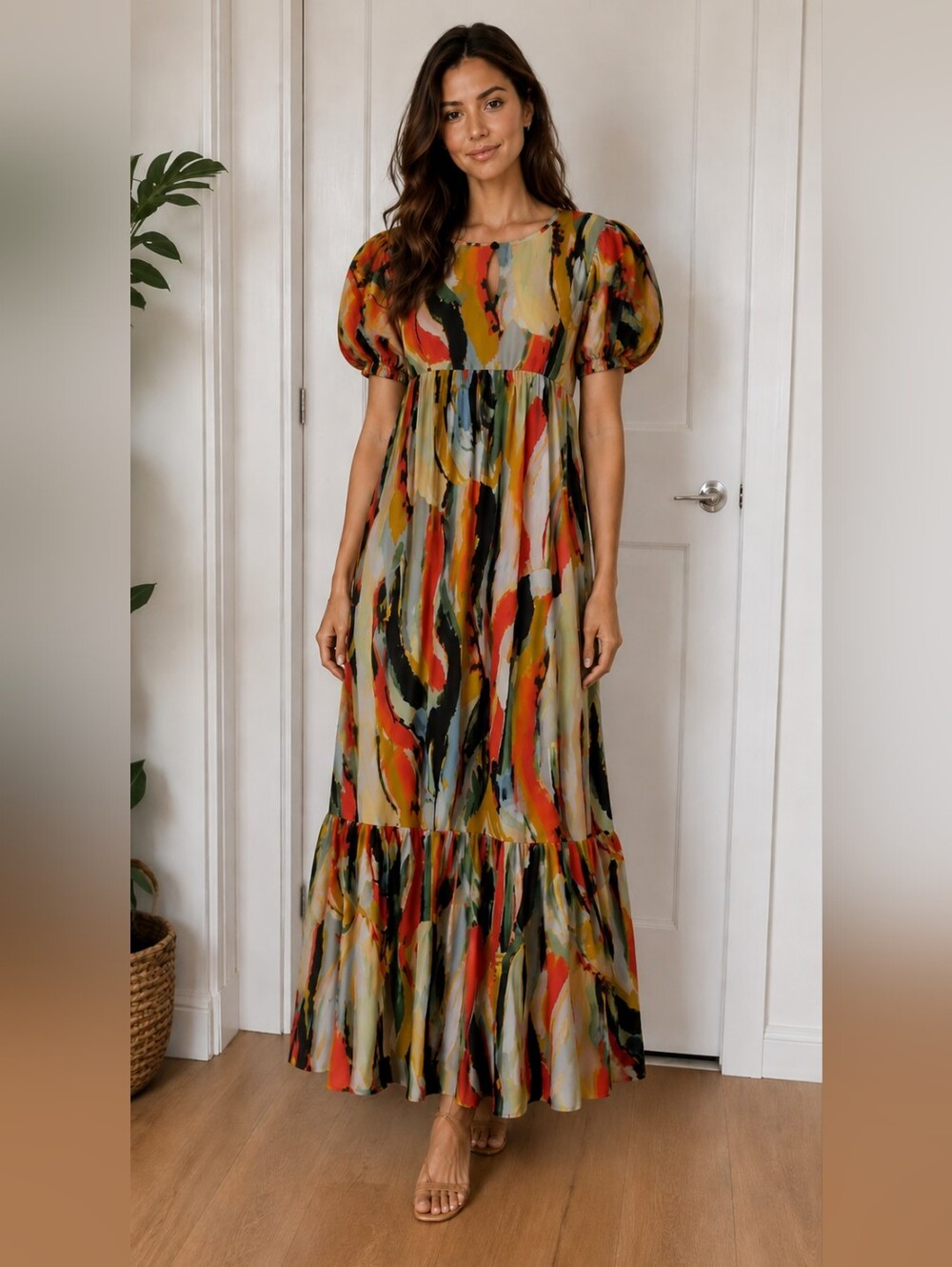 Anthropologie Multicolor Maeve Maxi Dress - Size M